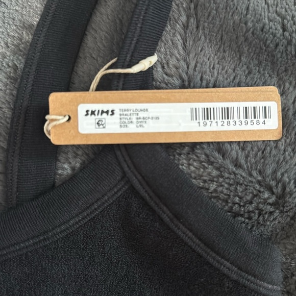 SKIMS Terry Lounge bralette L/XL Onyx NWT (SK0096) - Picture 2 of 2